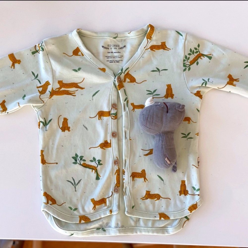 Red Caribou Pima Cotton Spring Sweater 18-24months